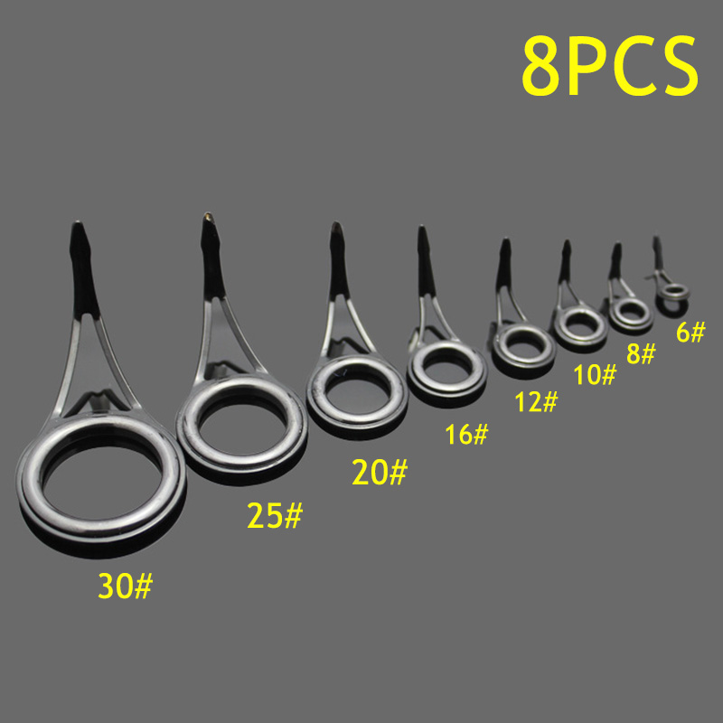 Fishing Rod Building Kit - 8 buah Cincin Pemandu Joran Pancing